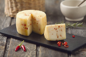 Italian Spicy Caciotta Cheese with Hot Pepper 100g